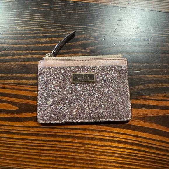 Kate Spade Glittery Pink Card Holder - Picture 1 of 3